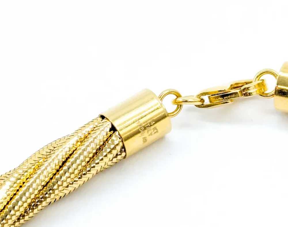 Elegant Woven Gold Necklace in 14k Yellow Gold - image 6