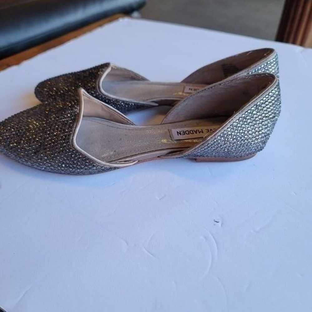 Steve Madden Vamp-R Silver Ballet Rhinestone Crys… - image 3