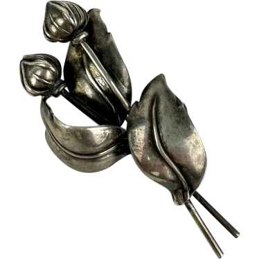 Carl Ove Frydensberg Sterling Silver Floral Brooch