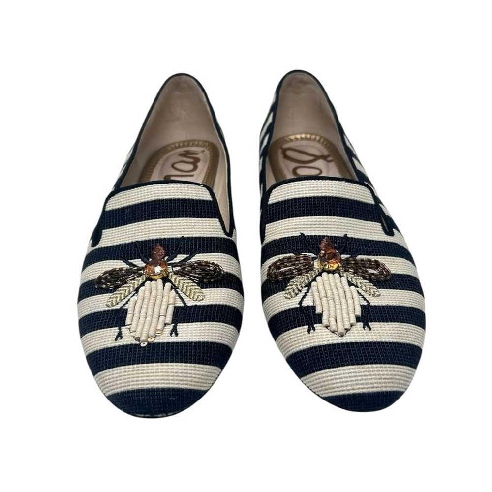 Sam Edelman Jill embroidered bumblebee striped fl… - image 1