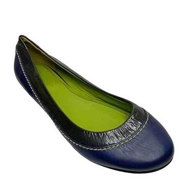 Boden Navy Blue Leather Ballet Styled Flats - image 1