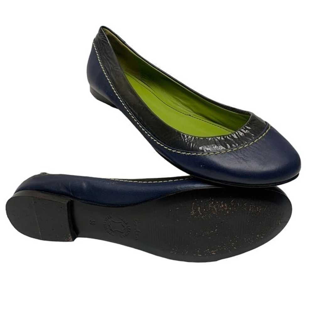 Boden Navy Blue Leather Ballet Styled Flats - image 8