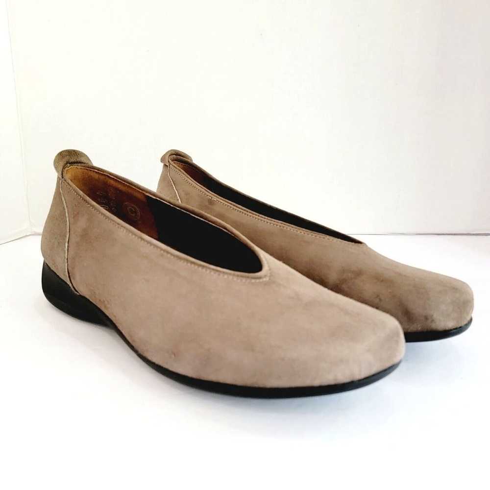 Wolky Taupe Suede Ballet Flats Slip On Shoes Wome… - image 1