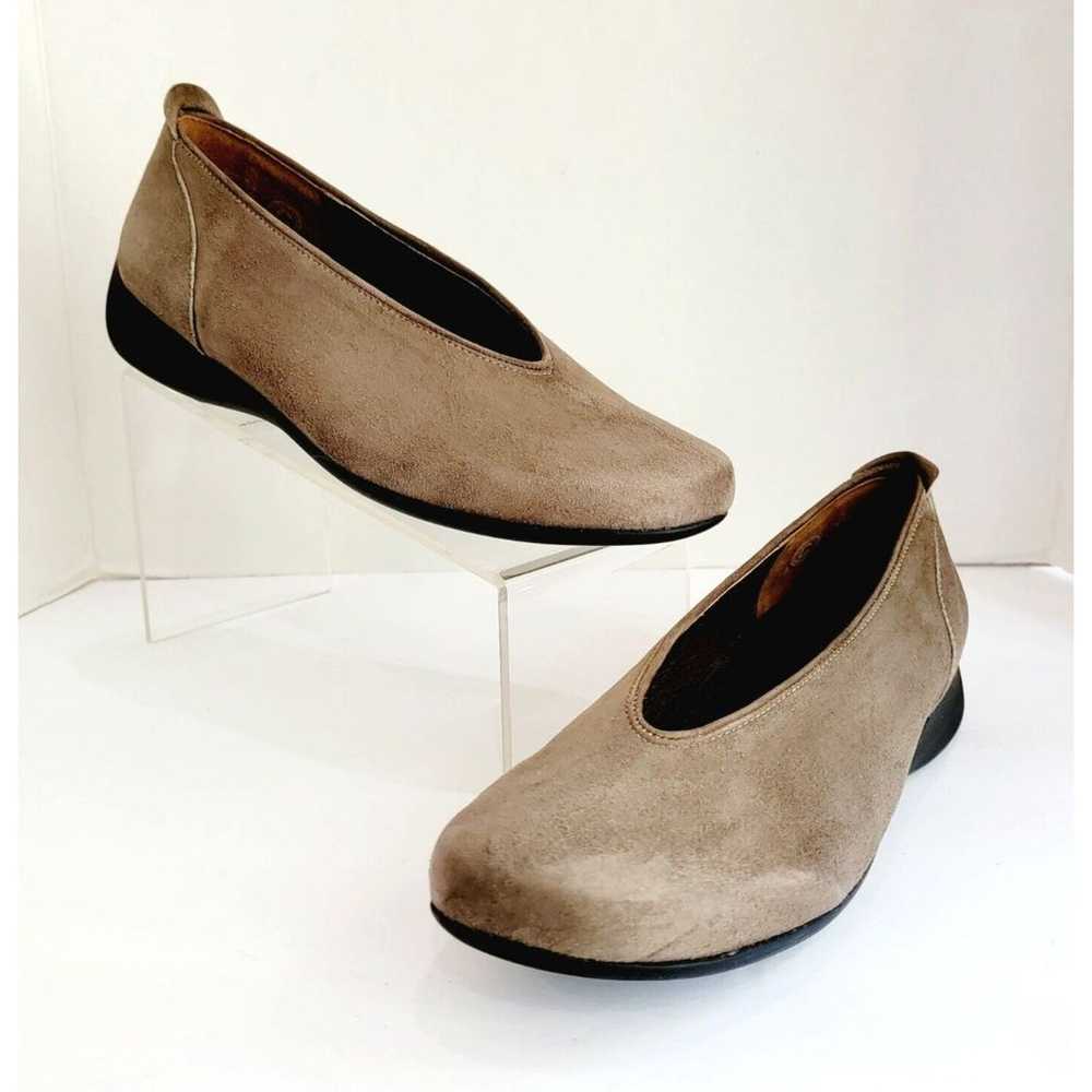 Wolky Taupe Suede Ballet Flats Slip On Shoes Wome… - image 2