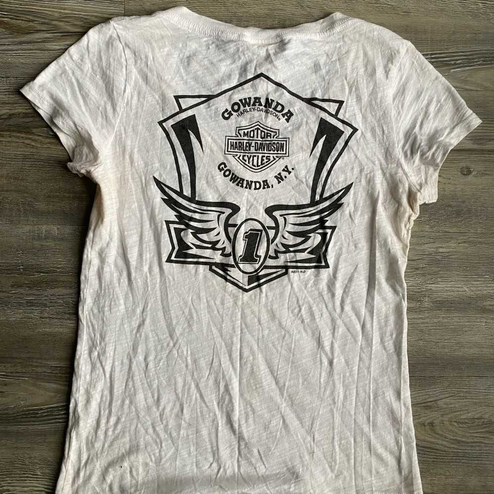 Vintage Y2K 2012 Harley Davidson Tee Size M Women… - image 2