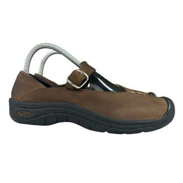 Keen Verona Vrown Leather Mary Jane Flat Shoes Wom