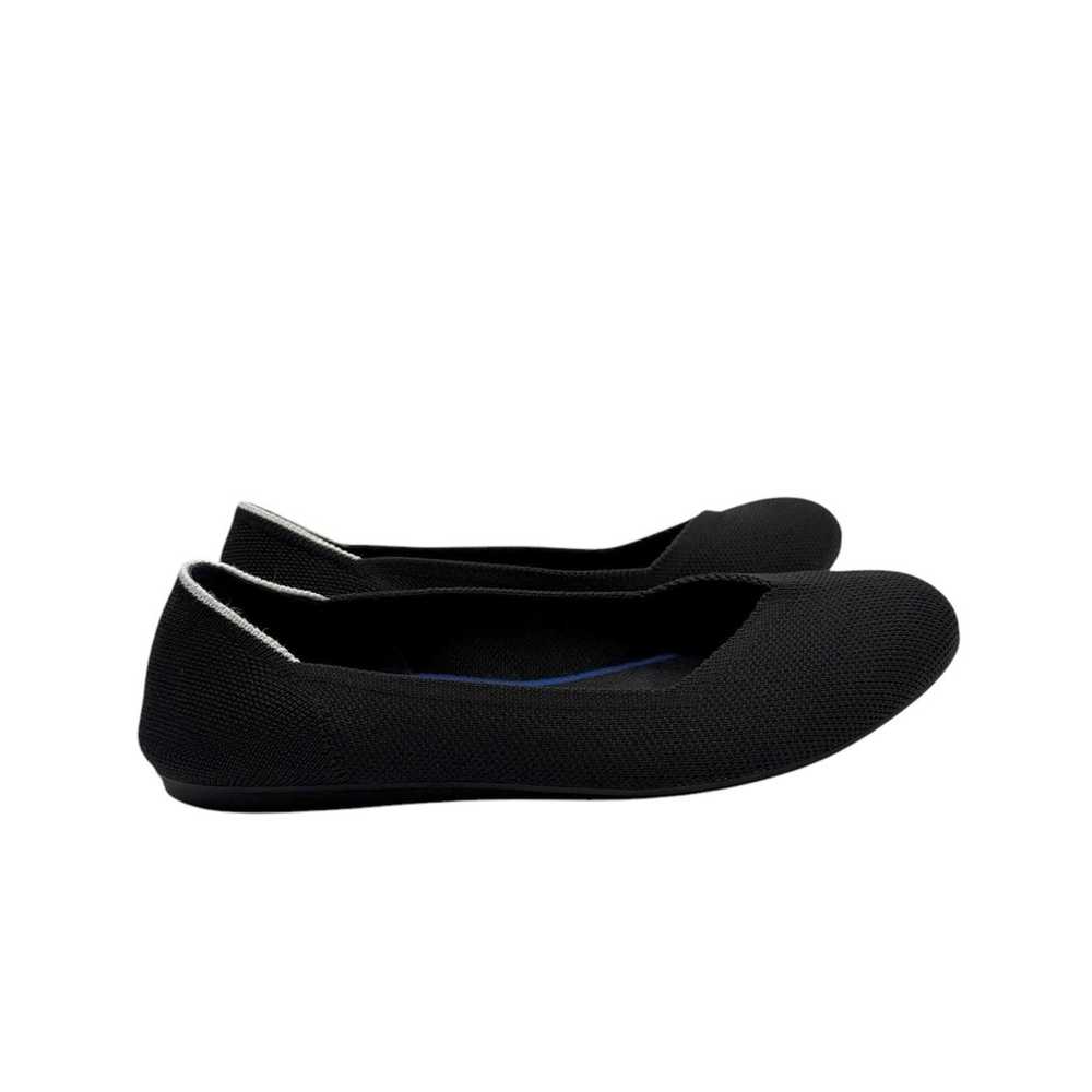 Rothy’s Retired Black Round Toe White Halo Ballet… - image 5