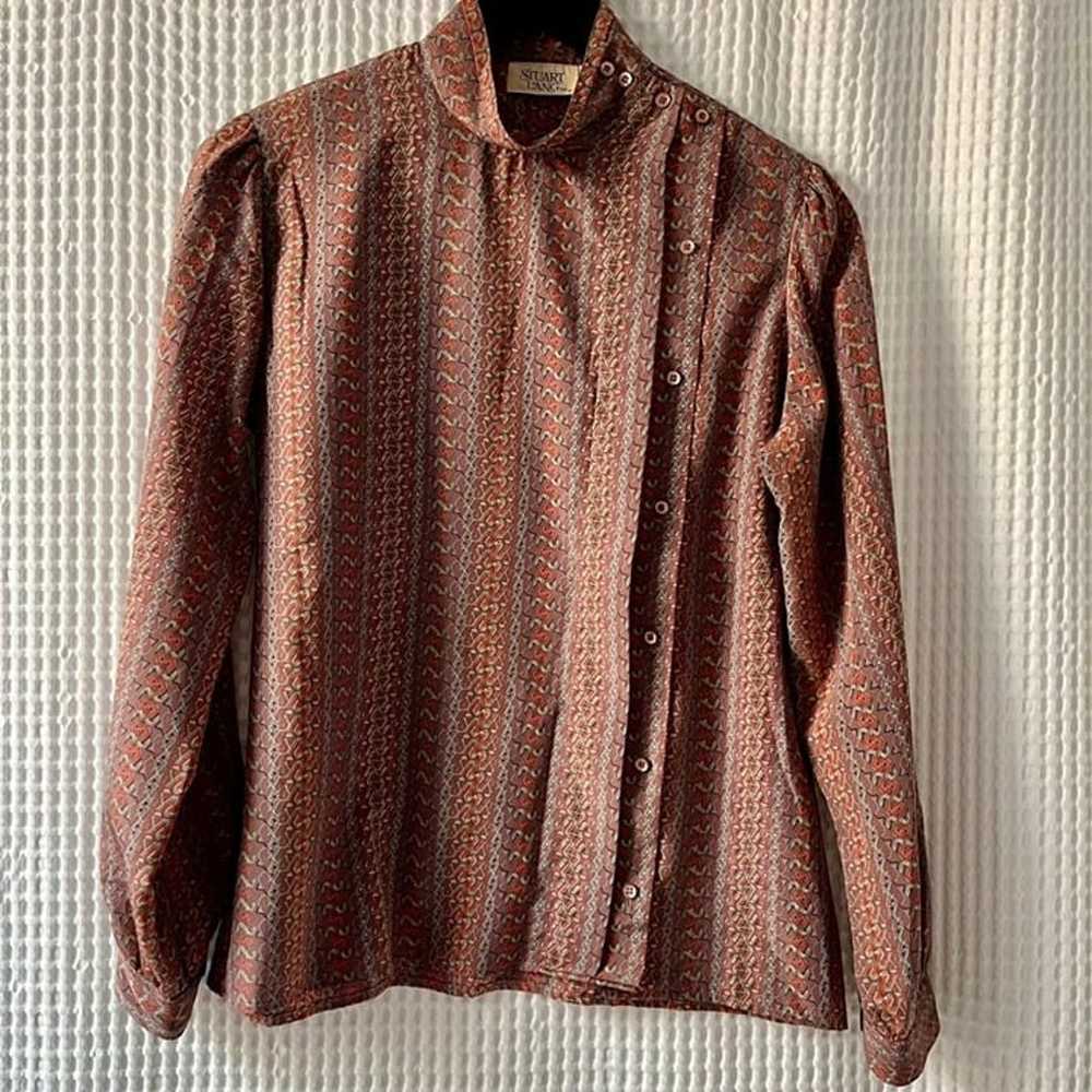 Vintage Stuart Lang print blouse - image 1