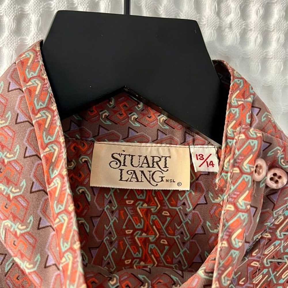 Vintage Stuart Lang print blouse - image 2