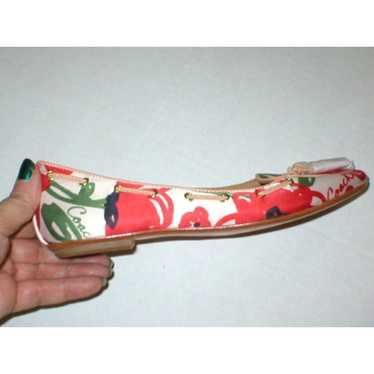 New Womens Authentic Coach Flats Satin Leather 5.… - image 1