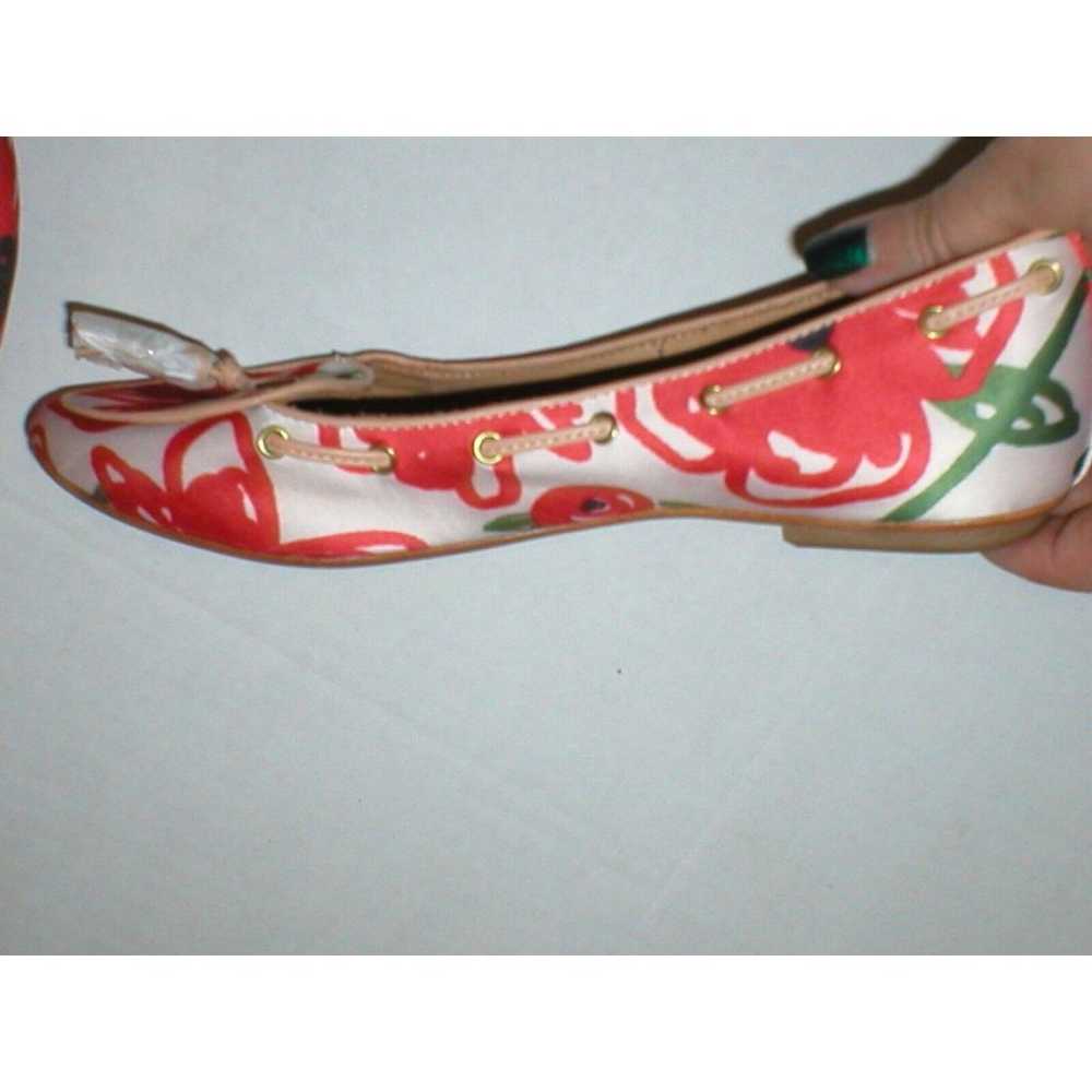 New Womens Authentic Coach Flats Satin Leather 5.… - image 4