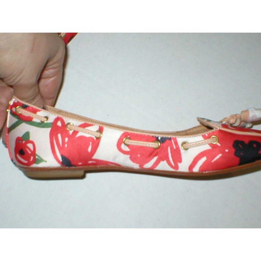 New Womens Authentic Coach Flats Satin Leather 5.… - image 7