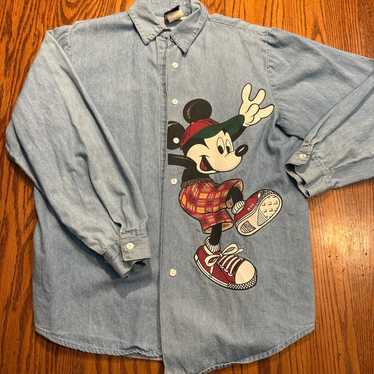 90’s vintage Jerry Leigh Mickey denim shirt