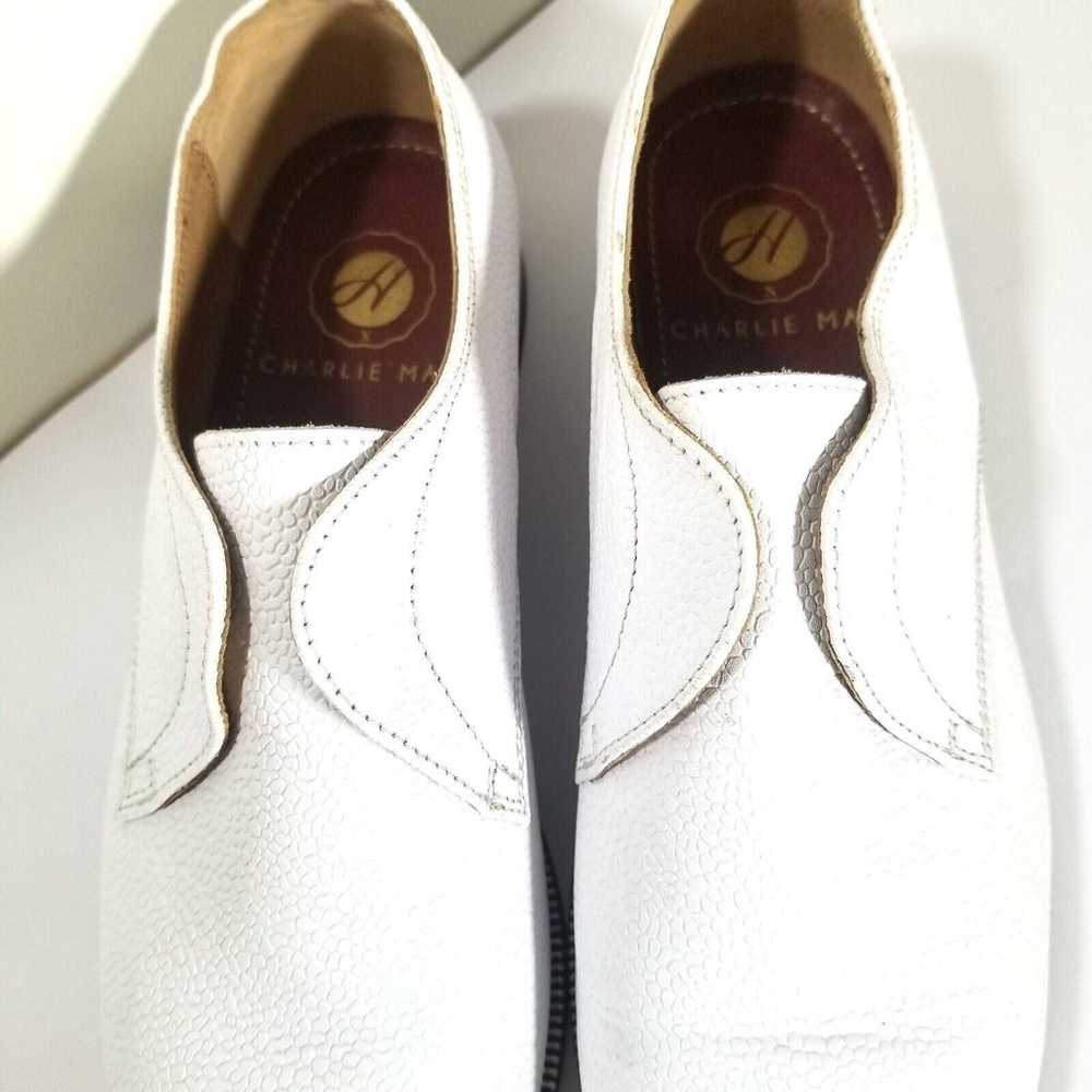 Hudson X Charlie May White Leather Shoes, Sz 40, … - image 10