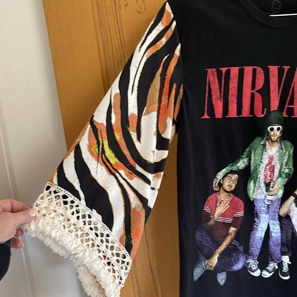 Upcycled Nirvana band Tshirt - image 2