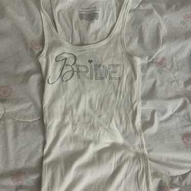 VINTAGE VICTORIAS SECRET BRIDAL TANK TOP I DO COL… - image 1