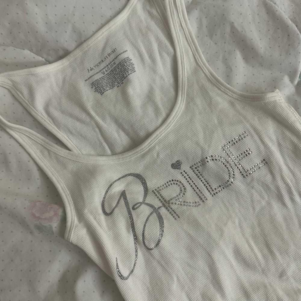 VINTAGE VICTORIAS SECRET BRIDAL TANK TOP I DO COL… - image 2