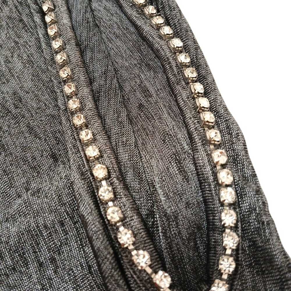 Juicy Couture Rhinestone Cold Shoulder Top Sz M G… - image 3