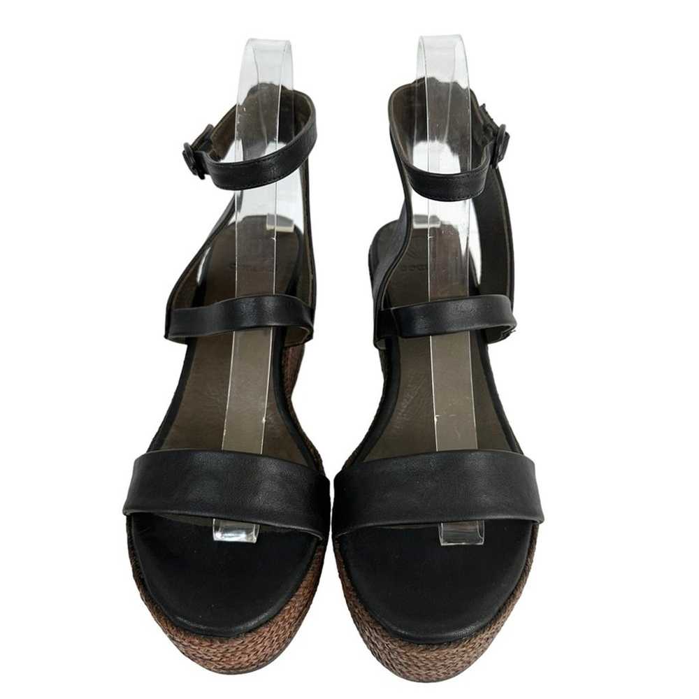 COCLICO RYE WEDGE Black Leather Sandal Size EU(37… - image 2