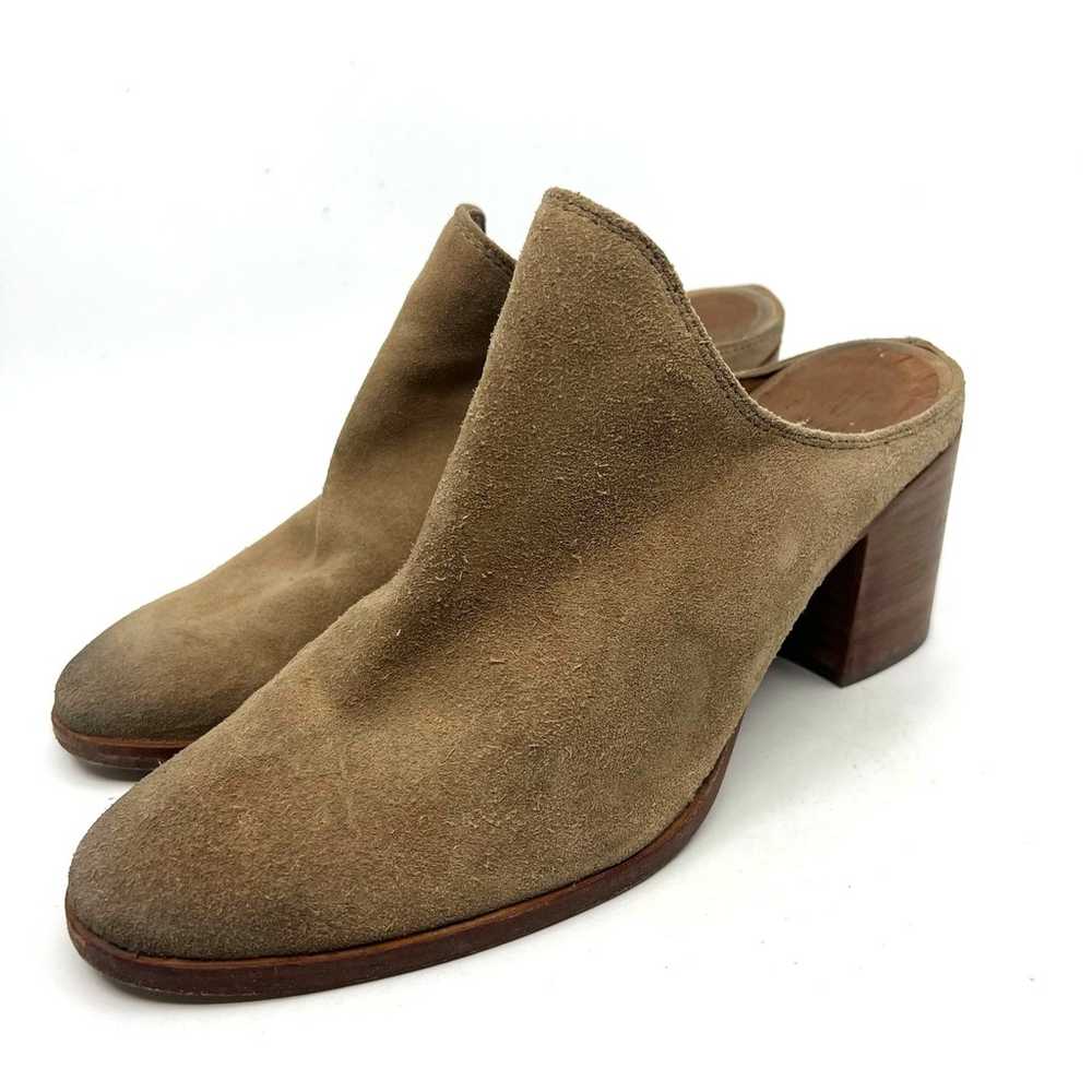 Frye Naomi Suede Heeled Mules Women's 9.5 US - image 1