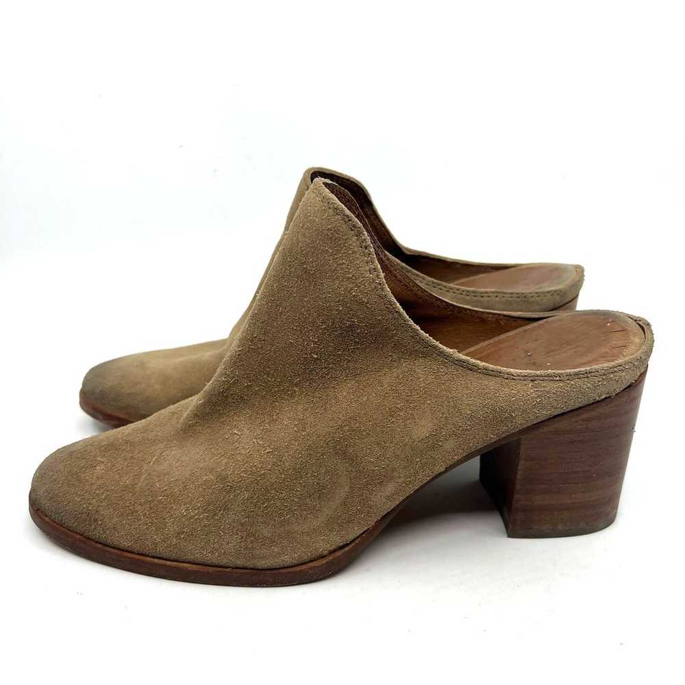 Frye Naomi Suede Heeled Mules Women's 9.5 US - image 2