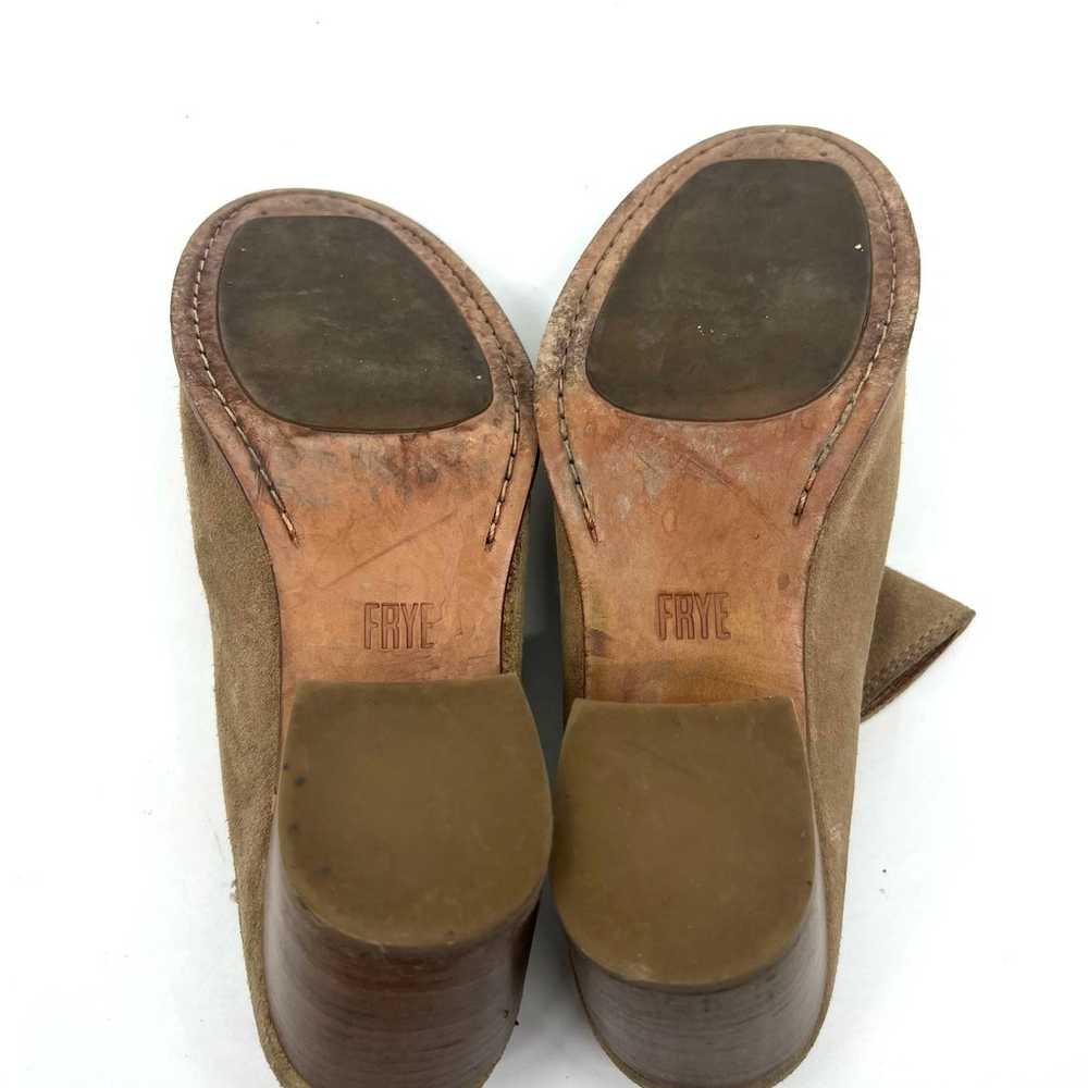 Frye Naomi Suede Heeled Mules Women's 9.5 US - image 8