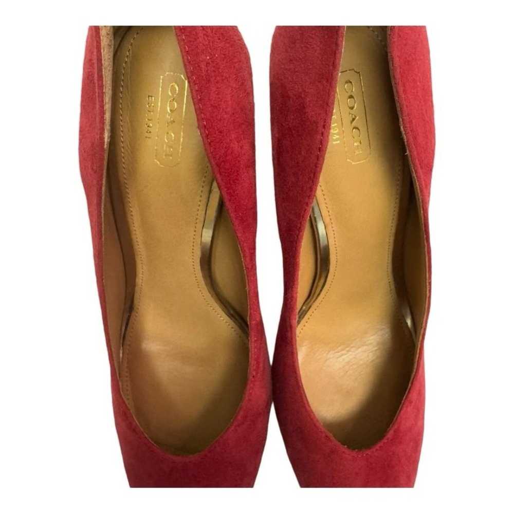 Coach Urban  Red Suede  Preppy Office Stiletto He… - image 10