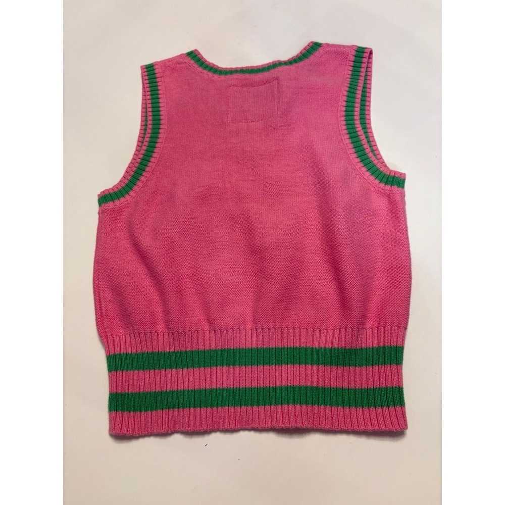 Size medium old navy vintage y2k preppy pink and … - image 4