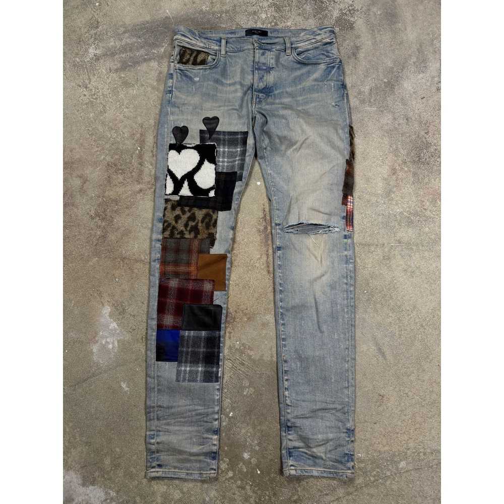 Amiri Amiri Jeans Light Wash Lumber Patchwork Use… - image 1