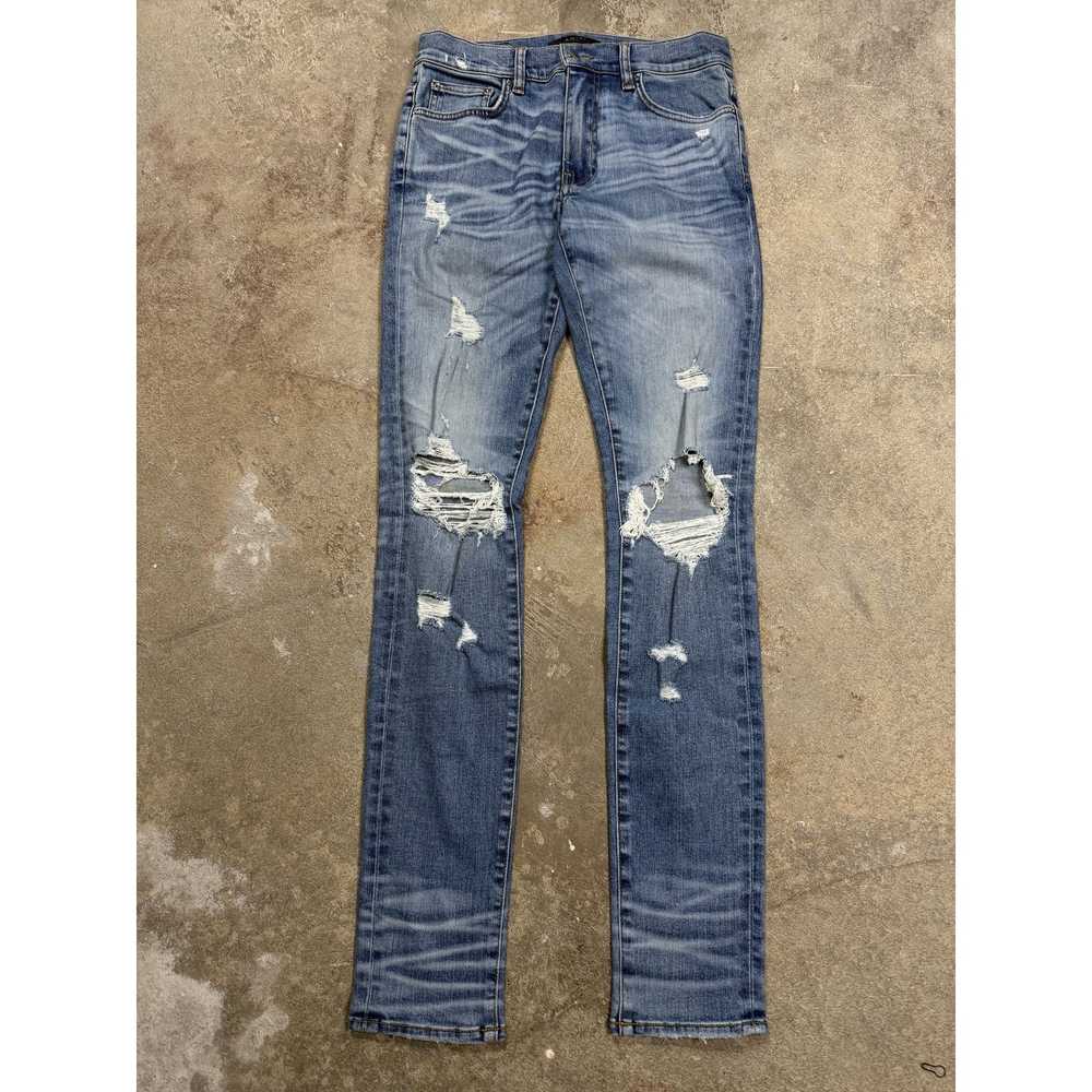 Amiri Amiri Jeans Light Wash Plain Thrasher Used … - image 1