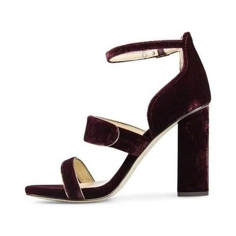 Vince Camuto Robeka Velvet High Heel Sandals Burg… - image 1