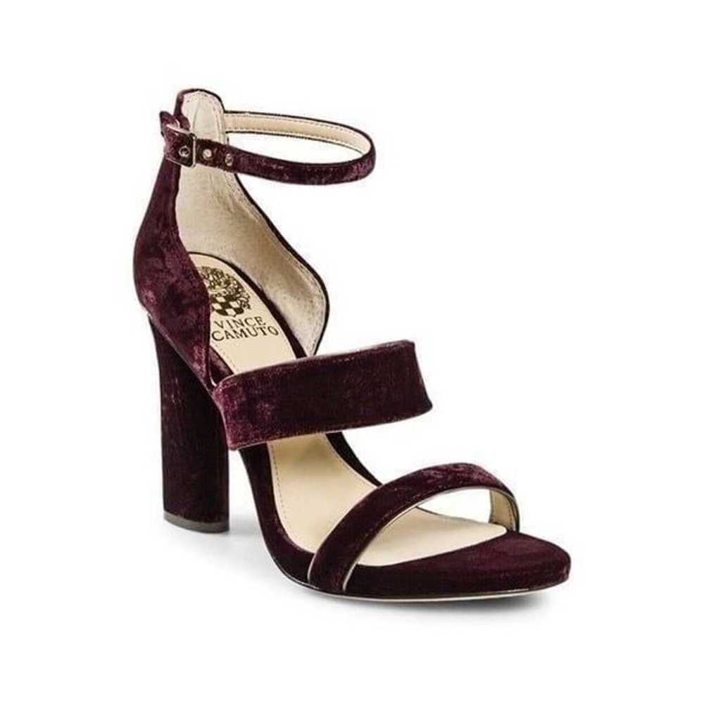 Vince Camuto Robeka Velvet High Heel Sandals Burg… - image 6