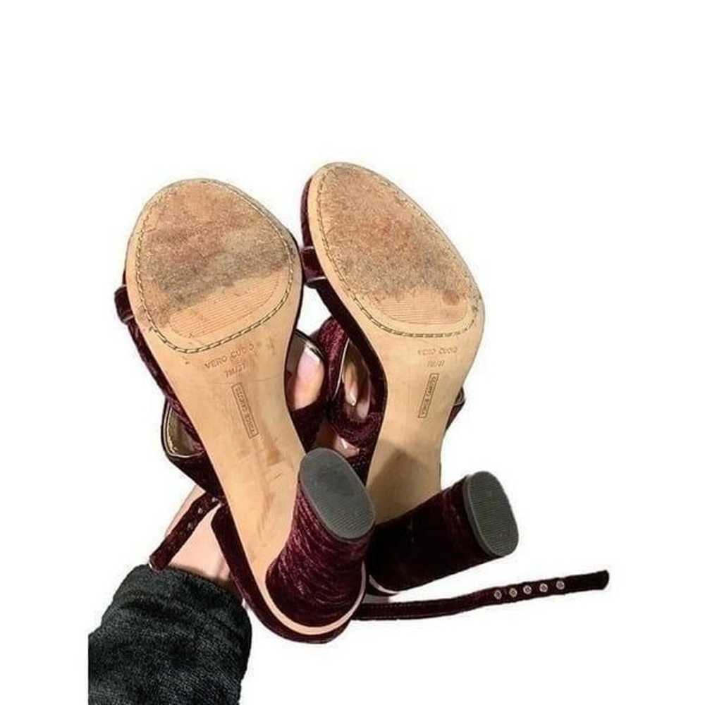 Vince Camuto Robeka Velvet High Heel Sandals Burg… - image 9