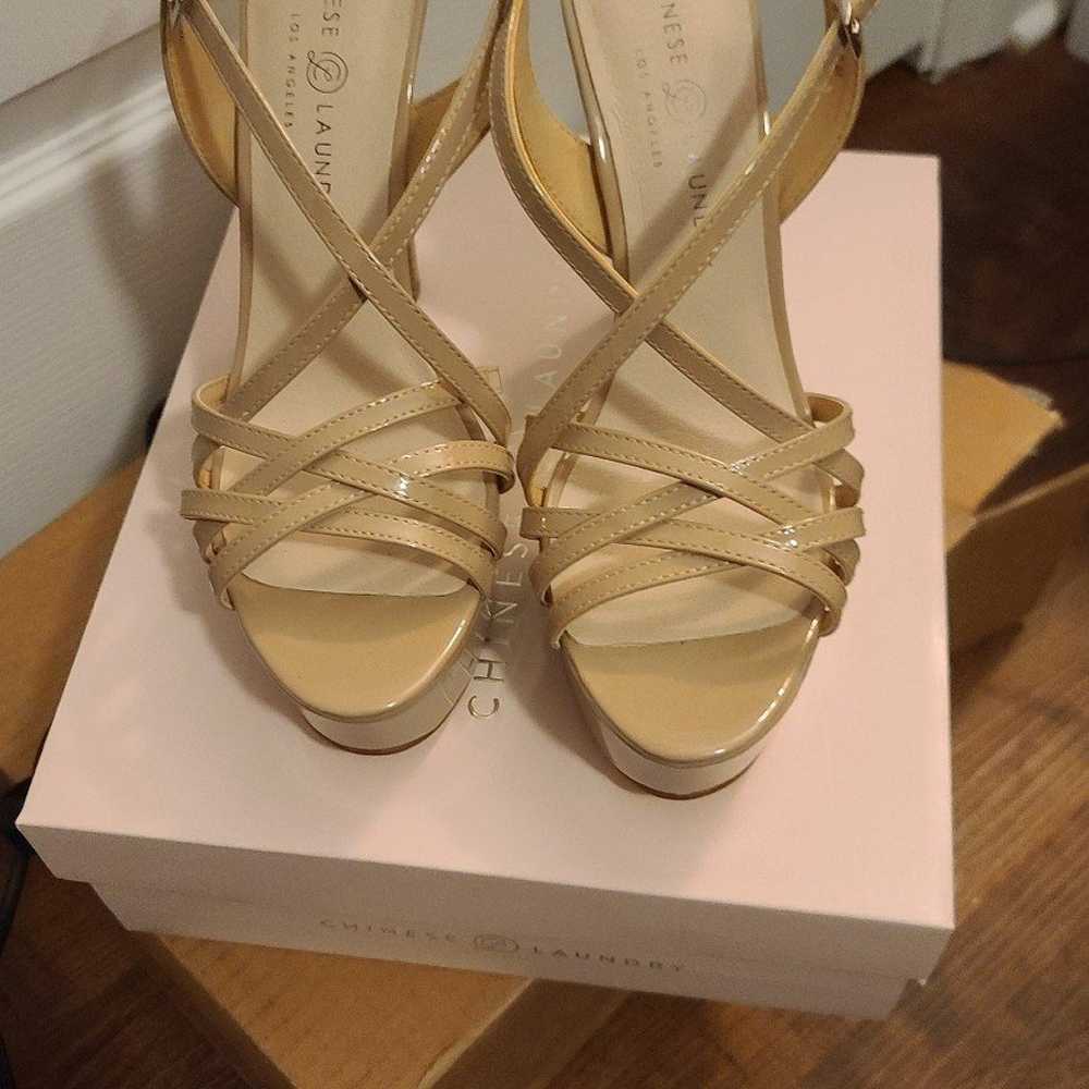 Nude Platform Heels Size 9.5 - image 1