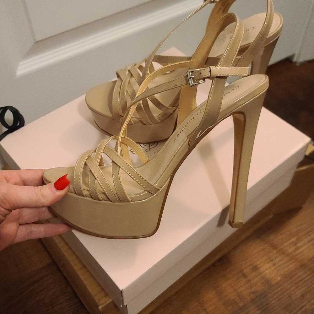 Nude Platform Heels Size 9.5 - image 3