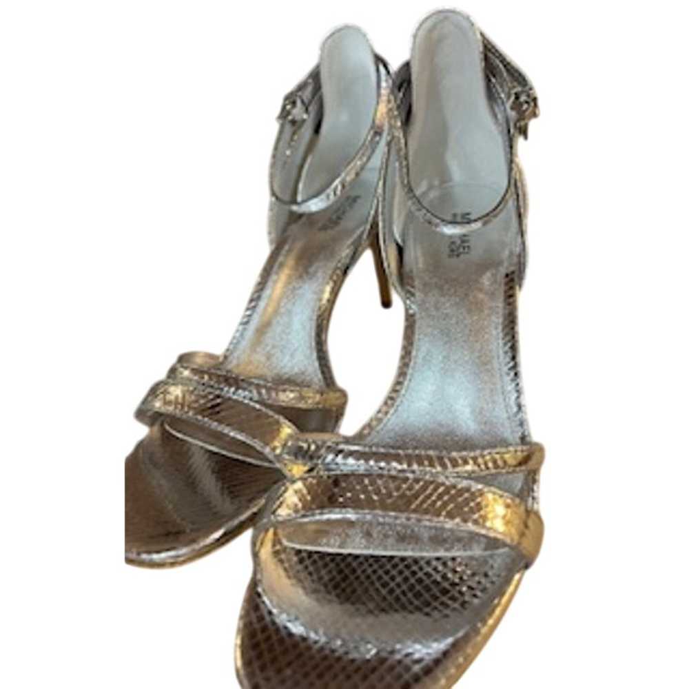 MICHAEL KORS-Snake Embossed Leather Sandal-Asha S… - image 1