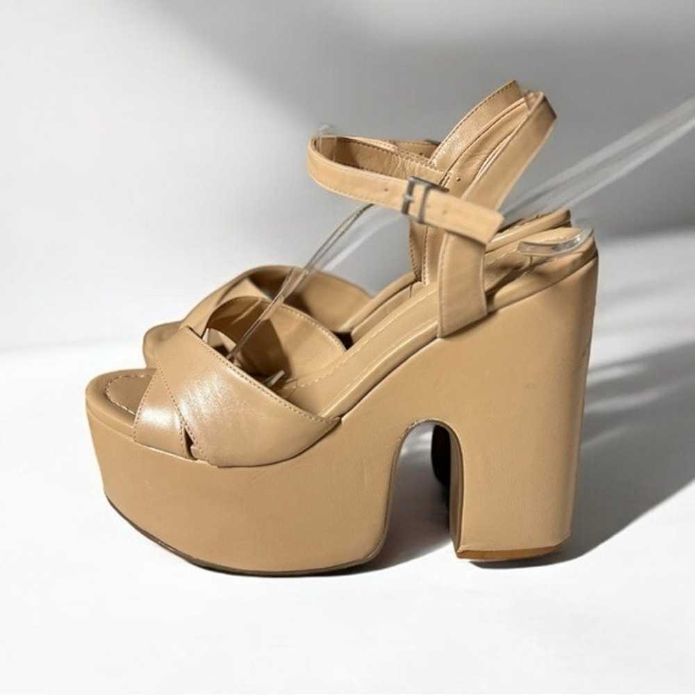 NEW Schutz Tan Minimalist Neutral Patent Leather … - image 1