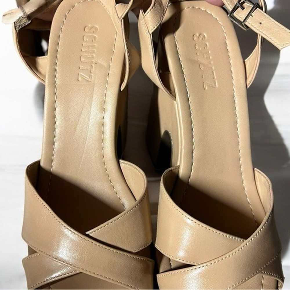 NEW Schutz Tan Minimalist Neutral Patent Leather … - image 8