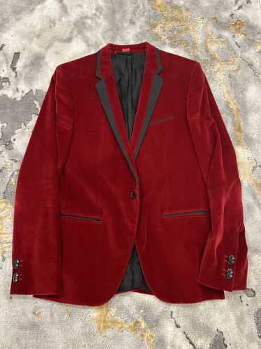 Hugo Boss × Vintage Hugo Boss Red Velvet Blazer