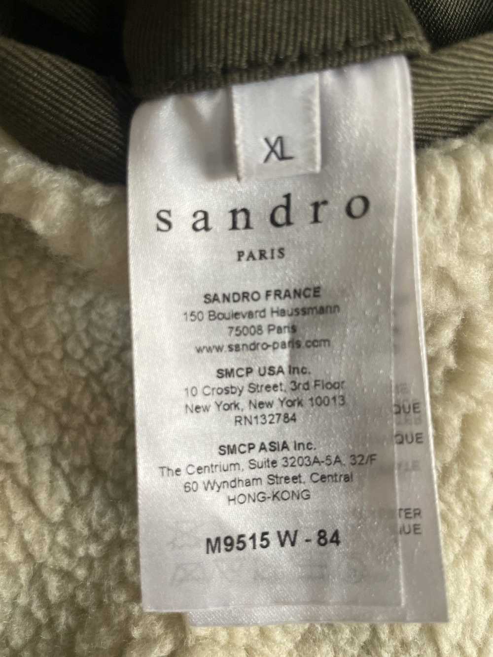 Sandro Sandro Hoodie Parka Faux Shearling - image 7