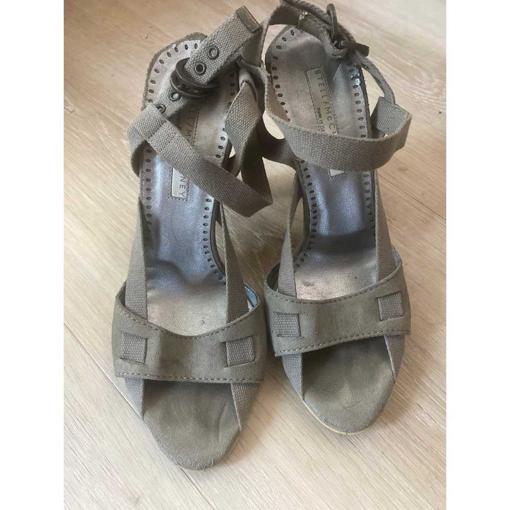 Stella McCartney gray suede heels size 6.5 - image 2