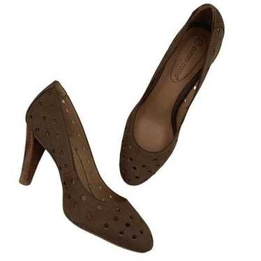 Corso Como 5 1/2 Heels Brown Leather 3.5" Heel Cu… - image 1