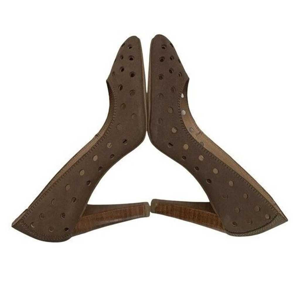 Corso Como 5 1/2 Heels Brown Leather 3.5" Heel Cu… - image 4