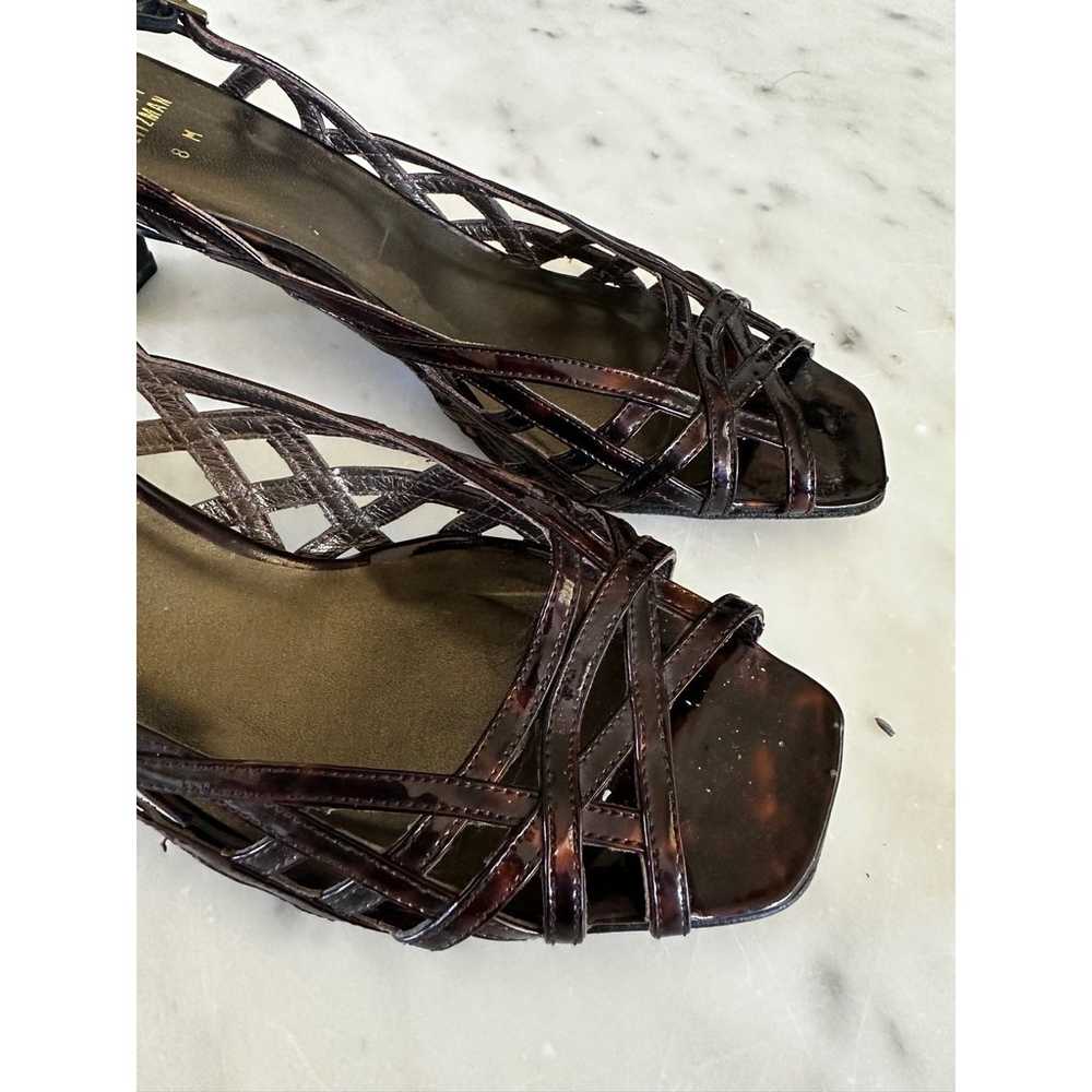 Stuart Weitzman Tortoise Tangle Sandal Heels SZ 8M - image 4