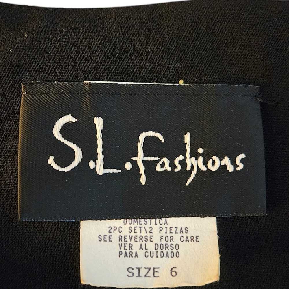 S.L. Fashions Vintage Women Size 6 Short Sleeve V… - image 7