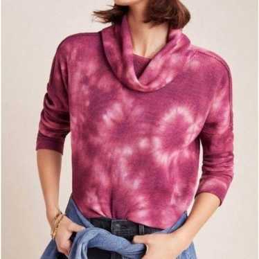 Anthropologie l Ainsley Waffle Knit Tie Dye Turtl… - image 1