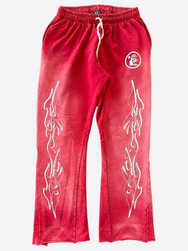 HELLSTAR Hellstar Red & White Flame Sweatpants - image 1