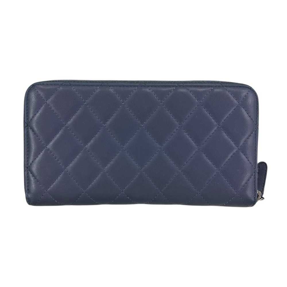 Chanel Chanel CC Quilted Lambskin Zip Around Wall… - image 2