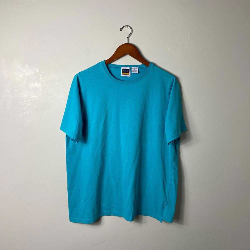 90s vintage light blue T-shirt size 1X - image 1