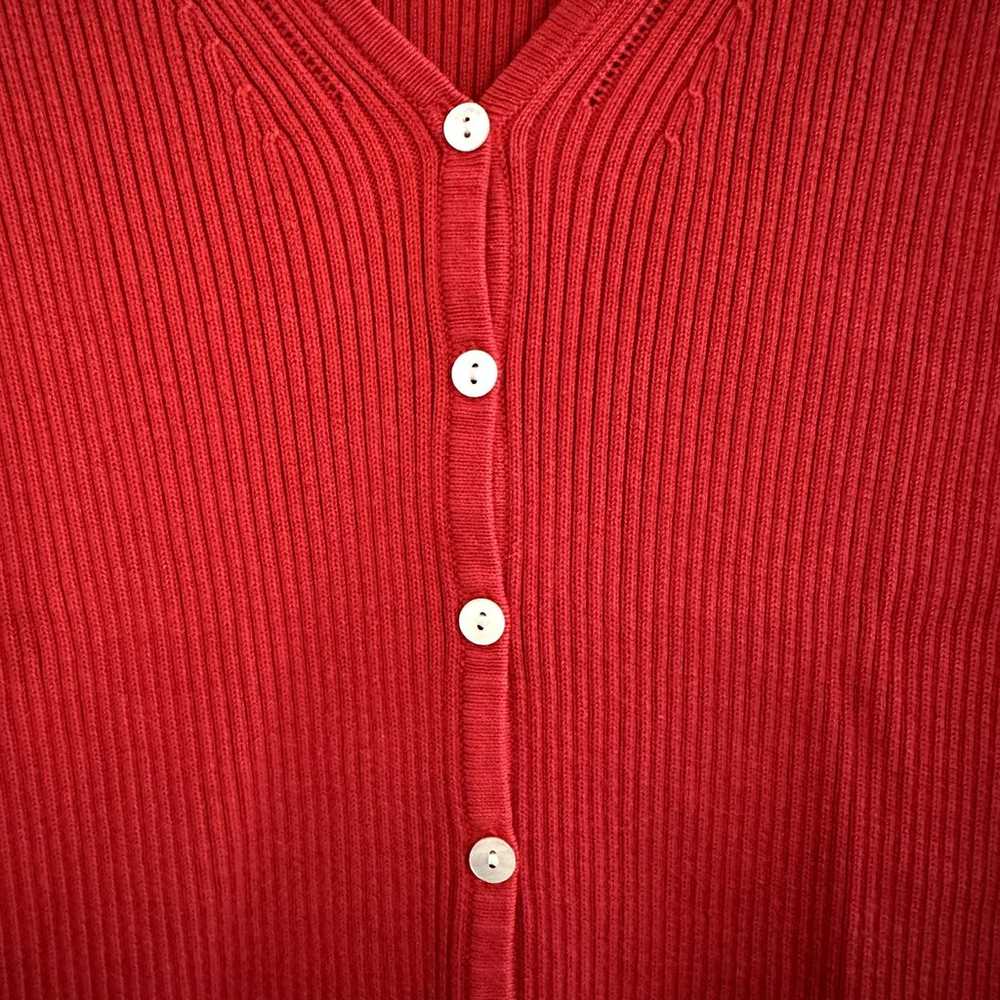 Vintage Casual Corner Annex Red Rib Knit Button D… - image 4